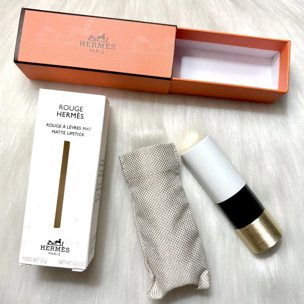 Hermès🐎Rouge a Levres Hermès Matte Lipstick #48 Rose Boise Mat NIB